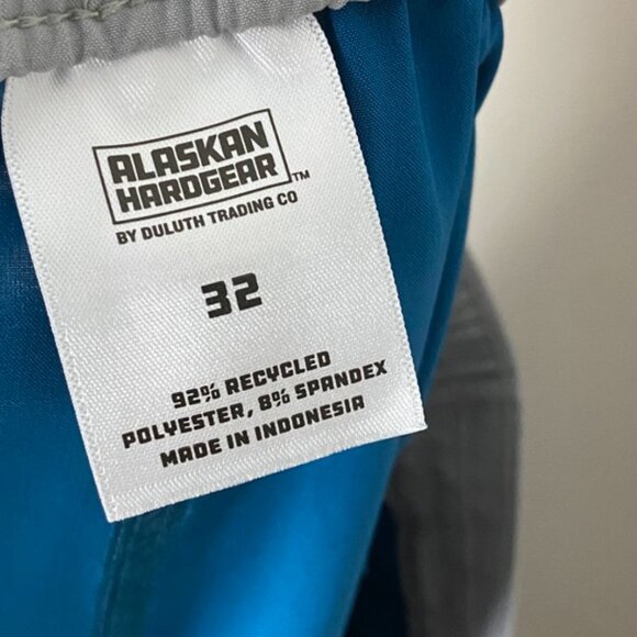 Alaskan Hardgear Board Shorts Mens 32 Teal Swim Trunks Bottoms Duluth Trading - Picture 5 of 6